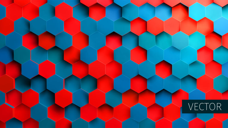 抽象六边形背景矢量设计