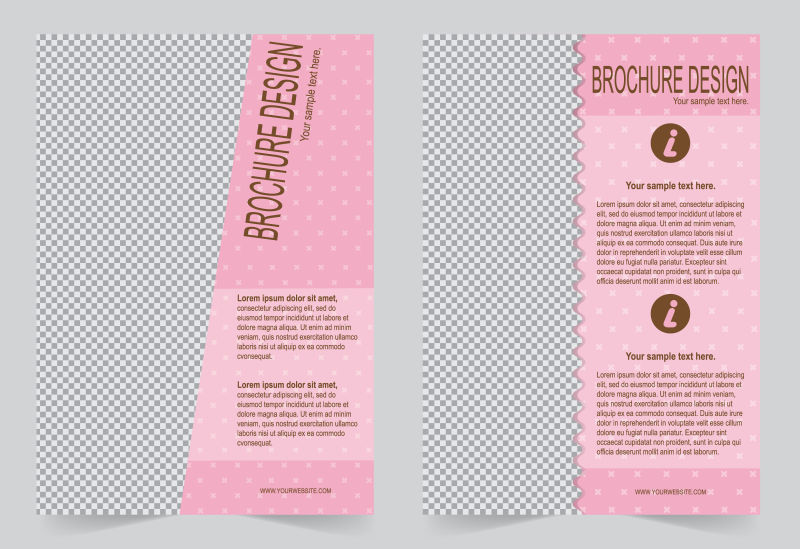 抽象粉色现代宣传册设计