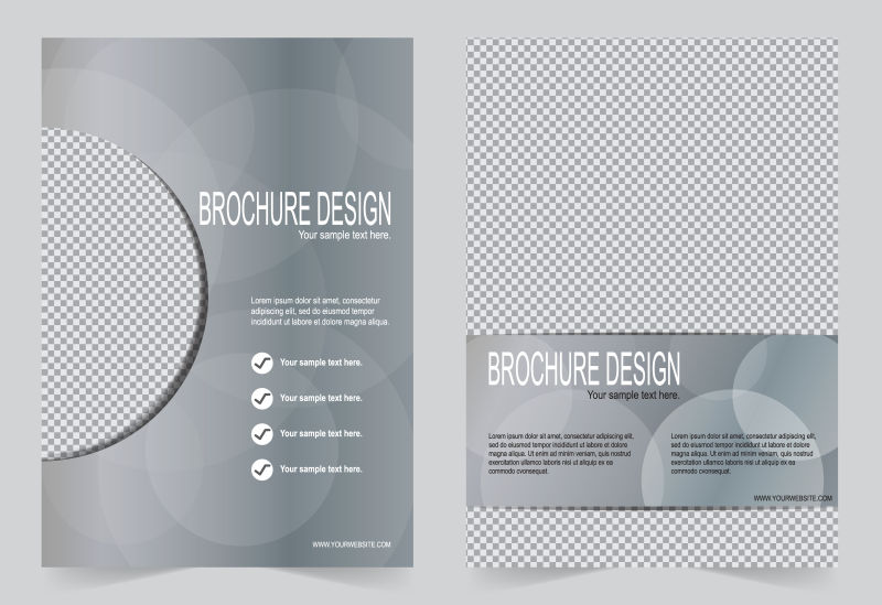 矢量灰色抽象宣传册封面设计