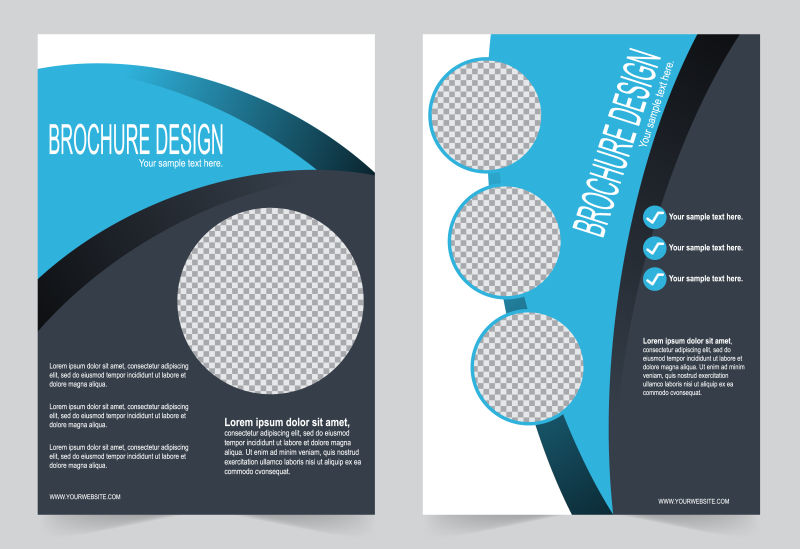 矢量抽象现代商业宣传册版式设计