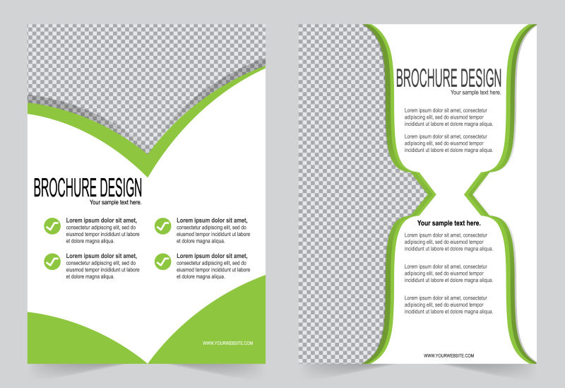 抽象矢量绿色宣传册封面设计