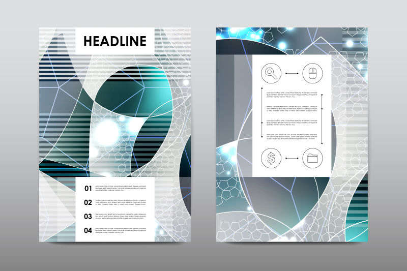 创意矢量现代几何抽象宣传版式设计