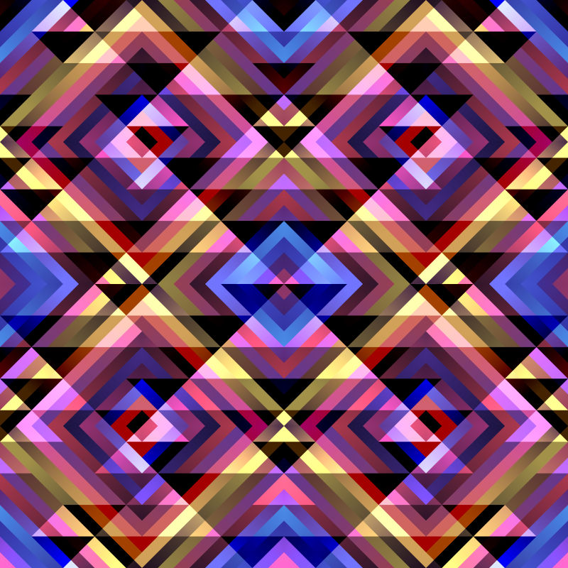 抽象阿兹特克风格的矢量彩色几何背景