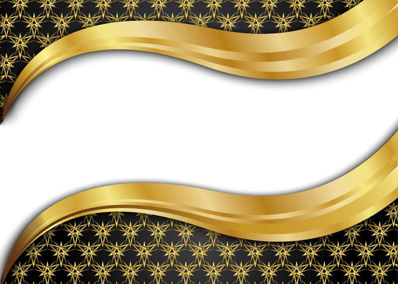 矢量金色线型装饰