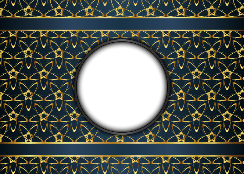 矢量金色花纹装饰的现代背景