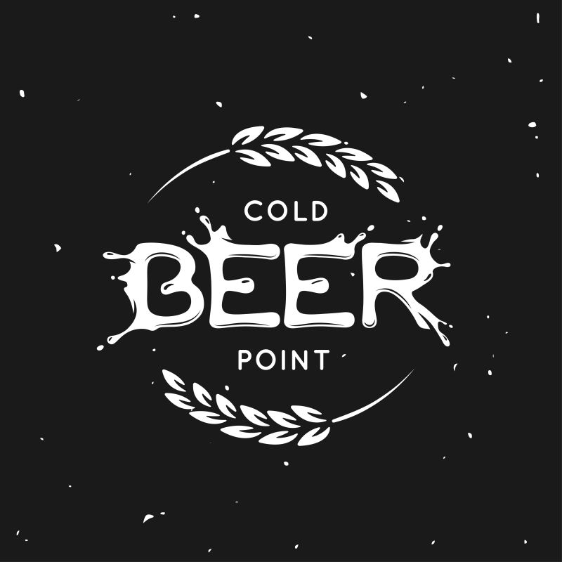 矢量啤酒黑色海报背景