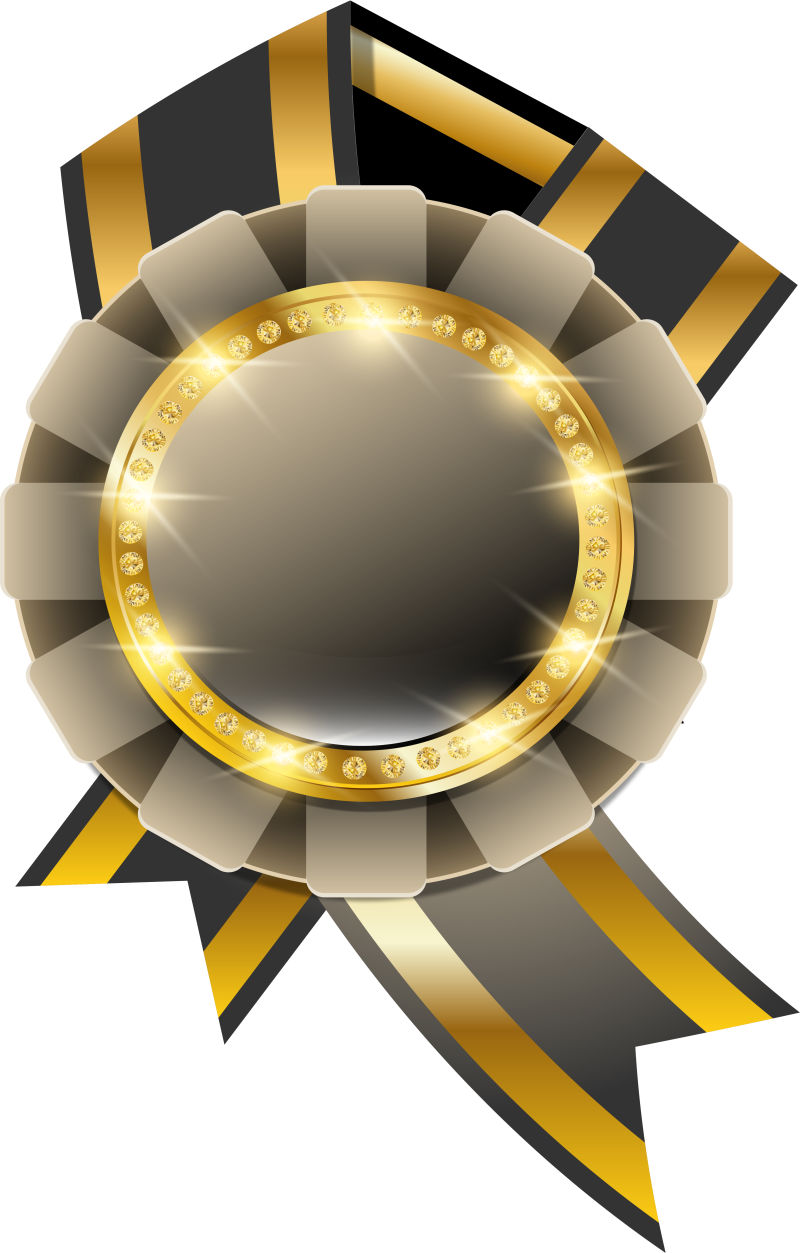 创意矢量黑色装饰标签设计