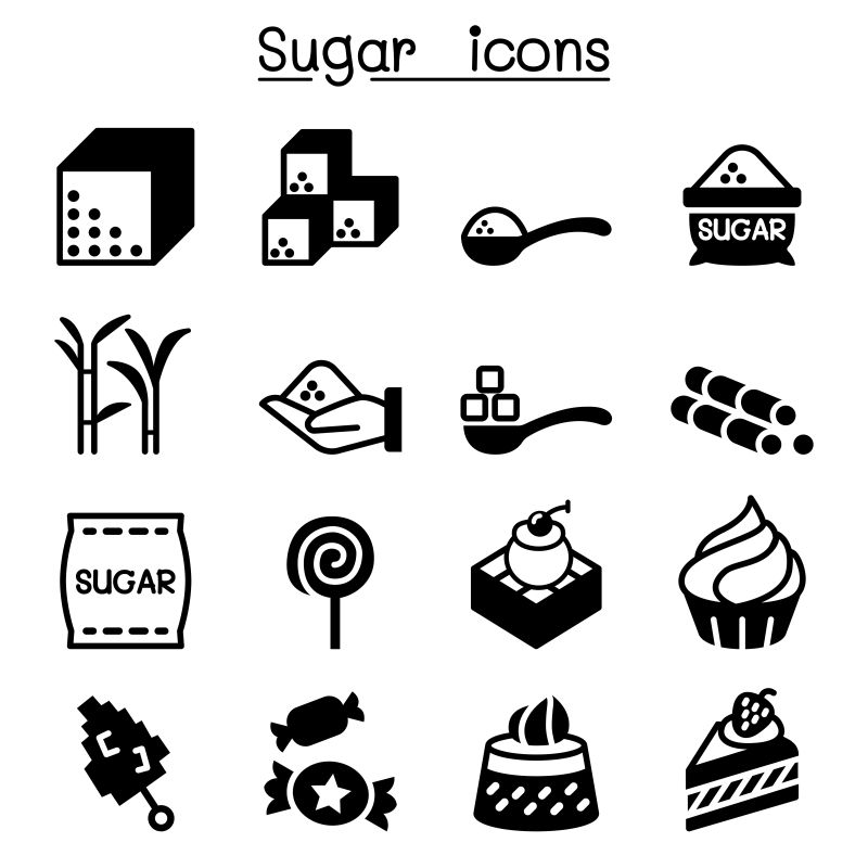 创意矢量糖主题的图标设计