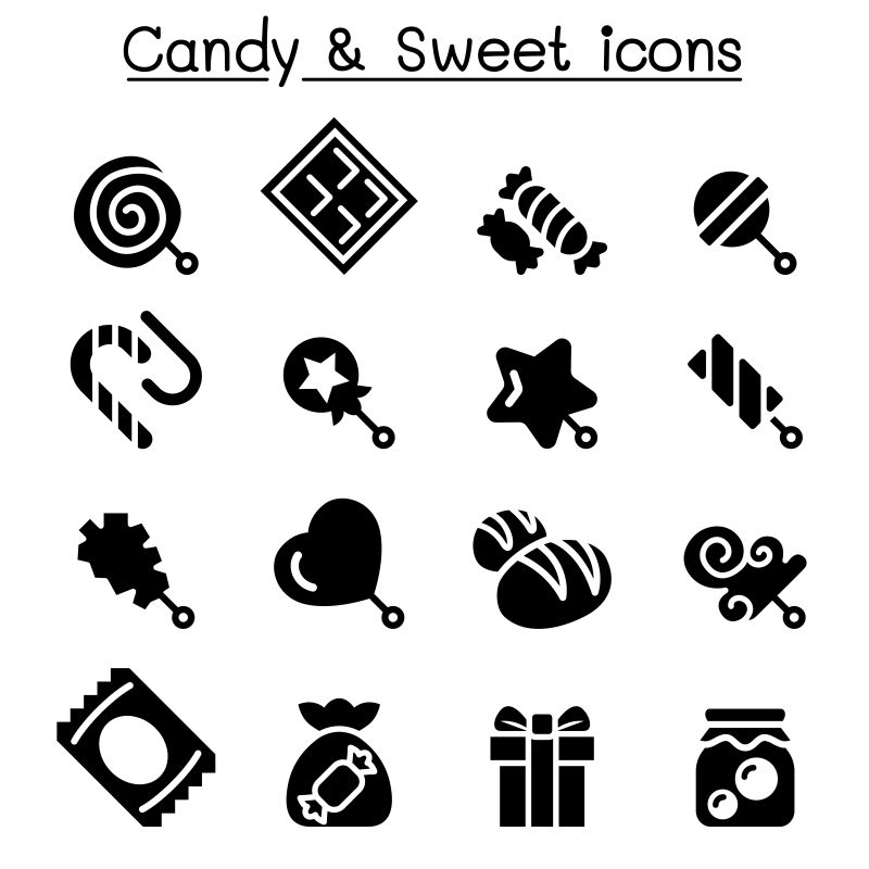 抽象矢量糖果概念图标设计