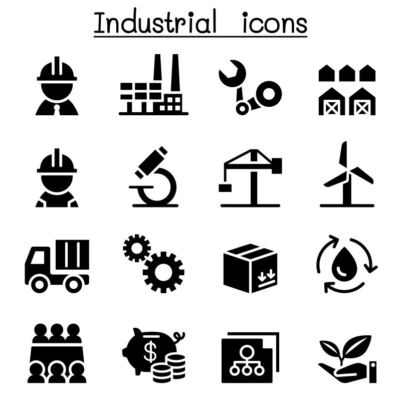 矢量基本工业图标设计