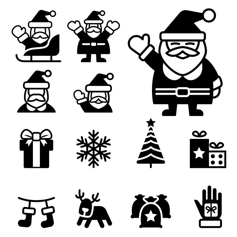 矢量圣诞主题图标