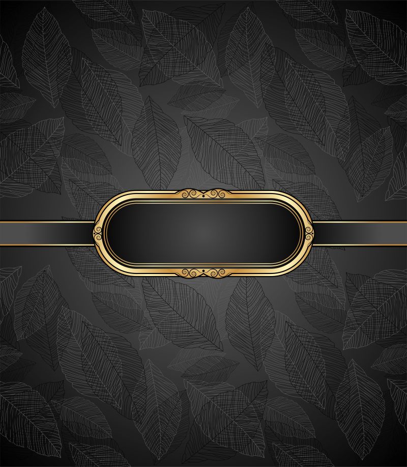 黑色装饰背景矢量图
