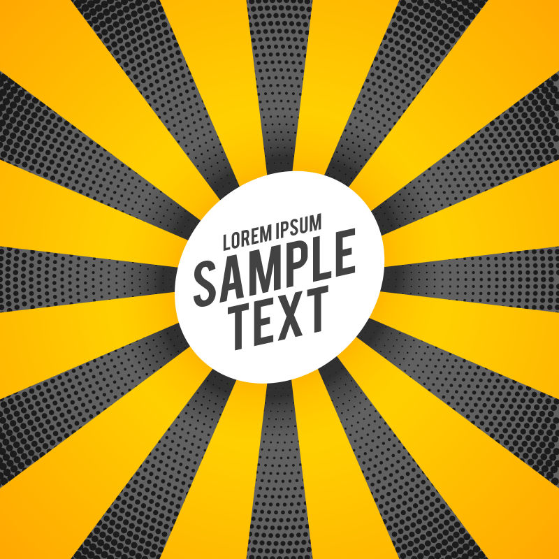 矢量的黄色光束背景设计