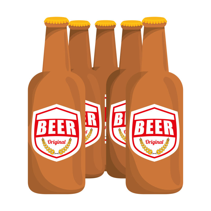 矢量设计啤酒瓶图标