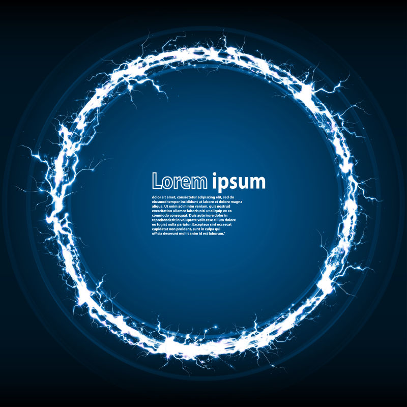 矢量的闪电圆环图案背景