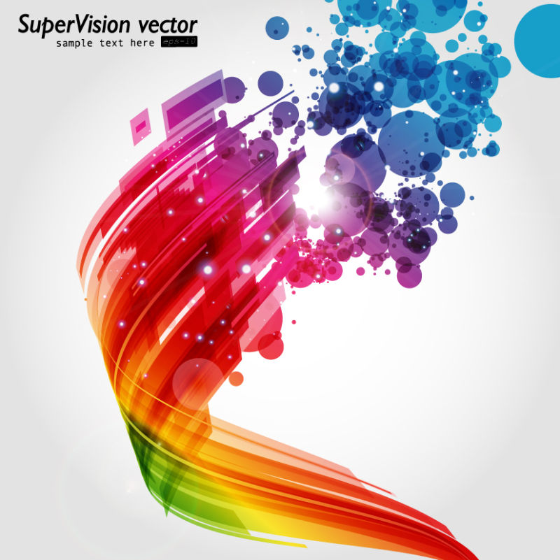 矢量彩色艺术抽象背景