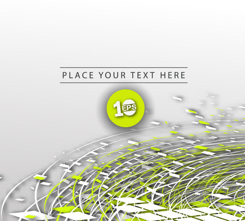 矢量抽象绿色圈背景