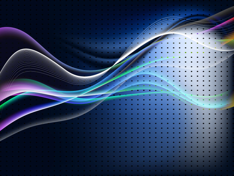 彩色波纹图案矢量背景