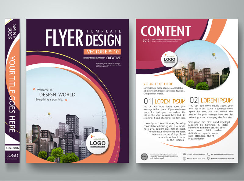 矢量现代宣传册创意排版