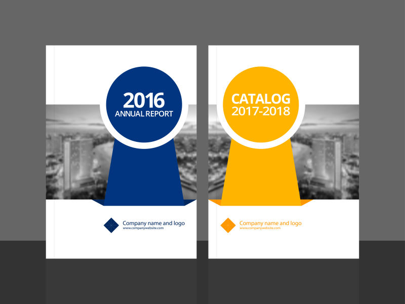 简约的风景背景封面宣传册设计矢量图