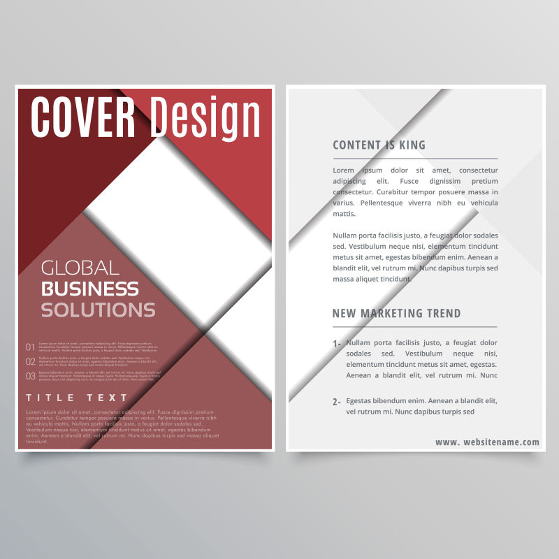 简约拼接色背景宣传册设计矢量图