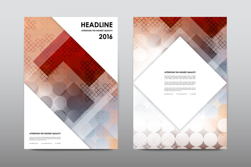 矢量现代几何双重曝光风格的宣传册设计