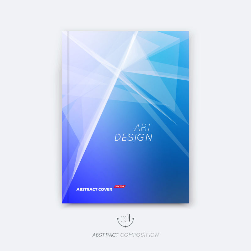 抽象矢量蓝色几何现代宣传册设计
