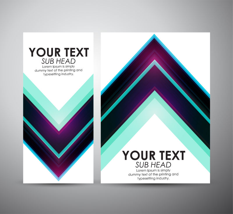 矢量抽象几何波形的宣传册封面设计