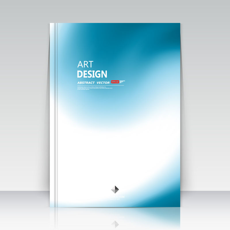 矢量蓝色多边形白部构造小册子设计