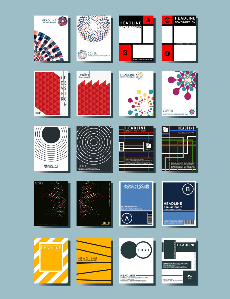 抽象设计封面矢量图