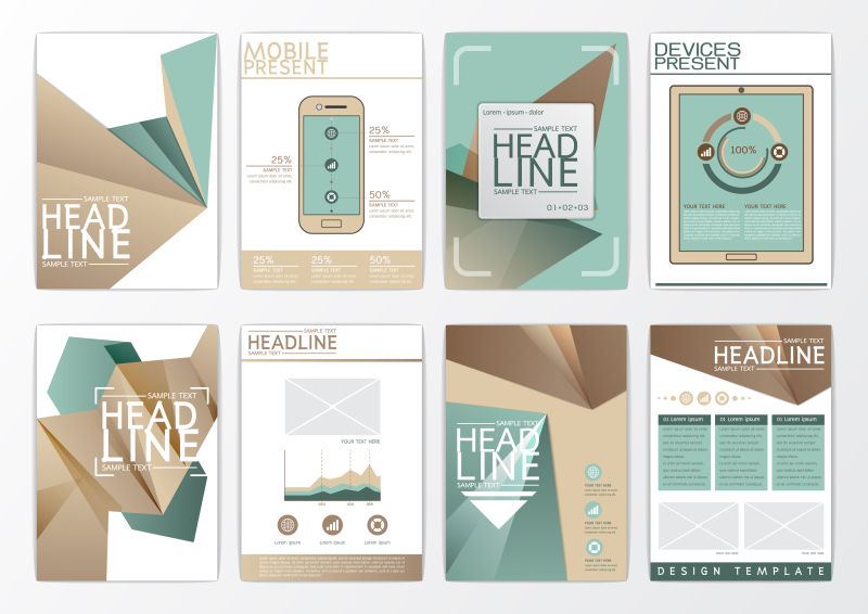 矢量抽象传单设计