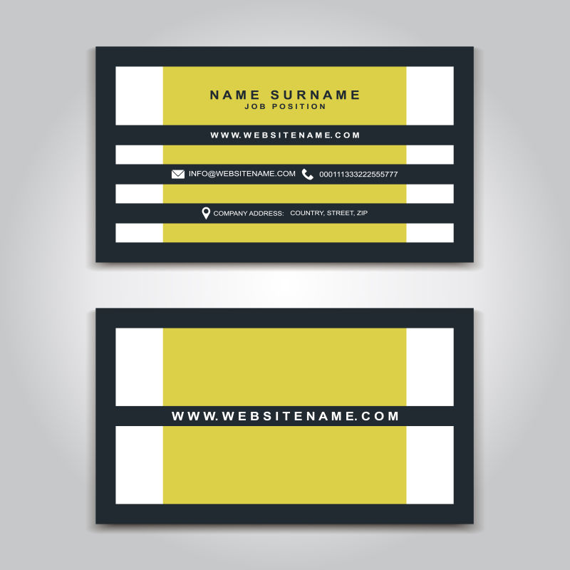 现代时尚风格矢量名片