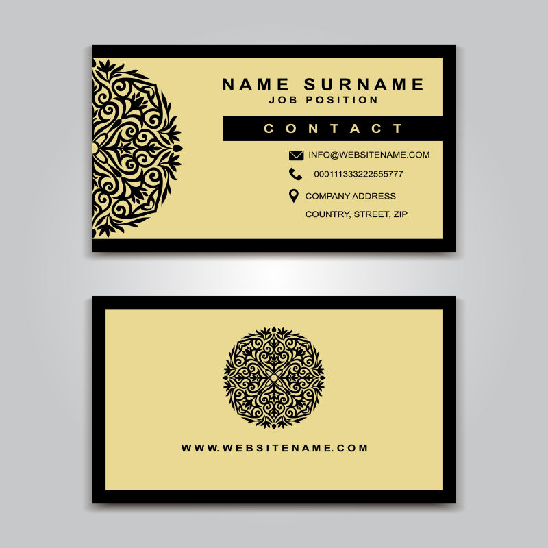 风格商业名片创意矢量设计