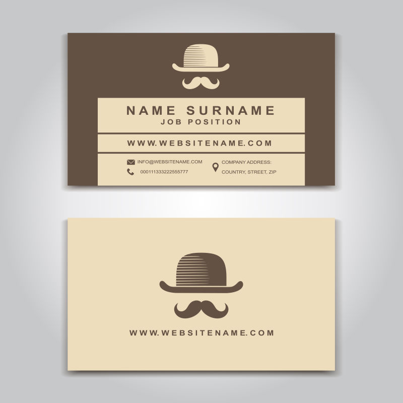 矢量名片创意设计现代时尚风格