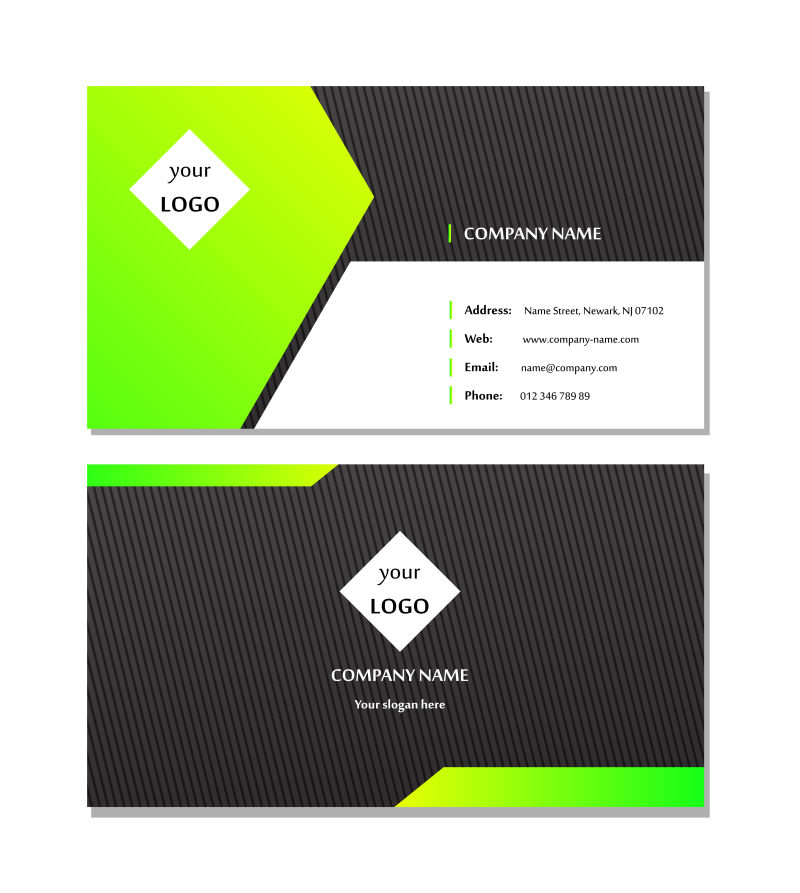 优雅名片矢量设计