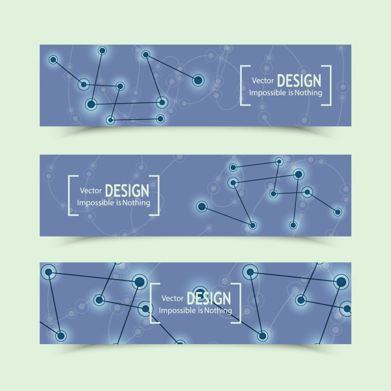 线和点的几何矢量横幅