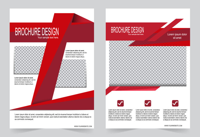 抽象矢量红色现代宣传册封面设计