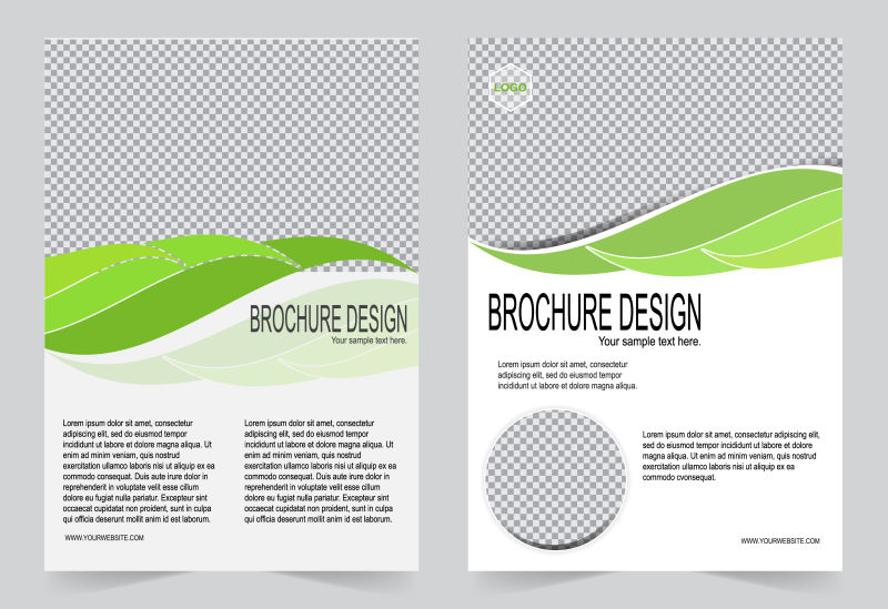 抽象矢量现代绿色宣传册封面设计