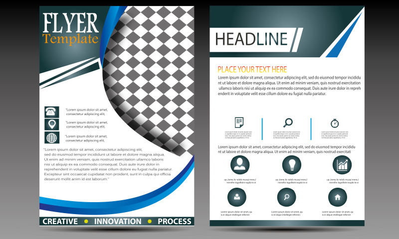 矢量创意现代商业宣传单设计