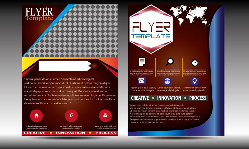 抽象矢量现代商业宣传单平面设计