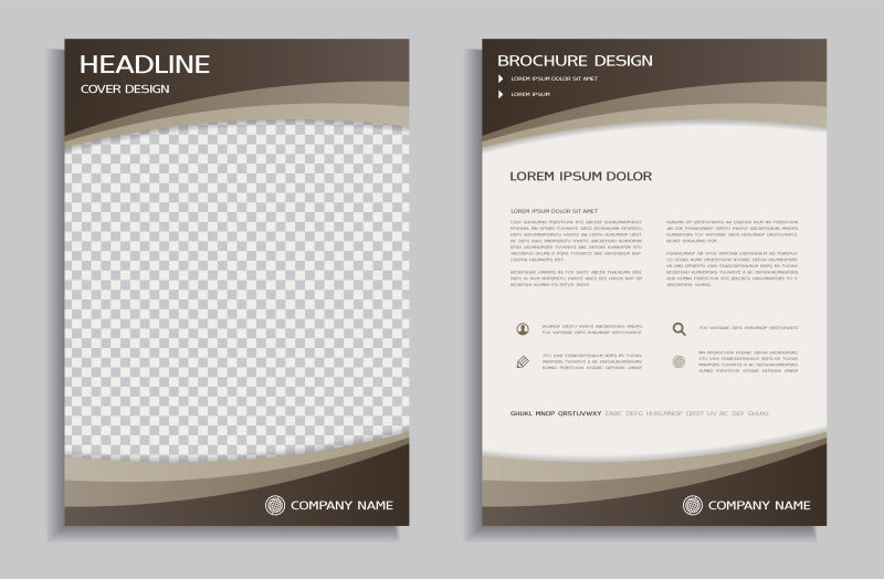 抽象矢量彩色宣传单设计