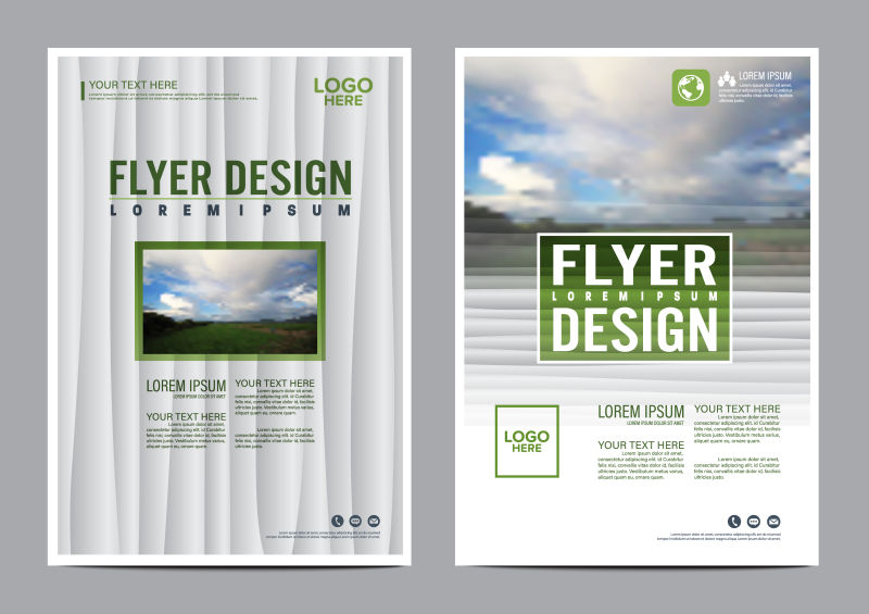 矢量现代主题宣传单设计