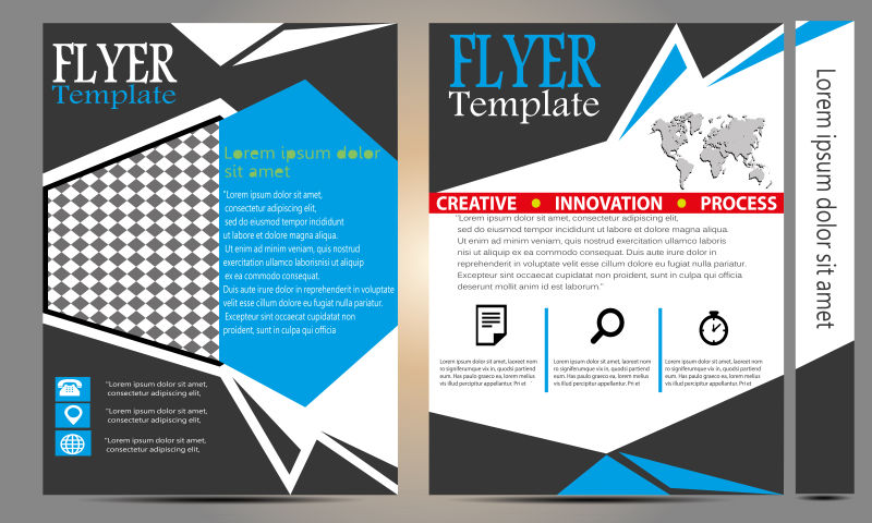 矢量现代商业创意宣传单平面设计
