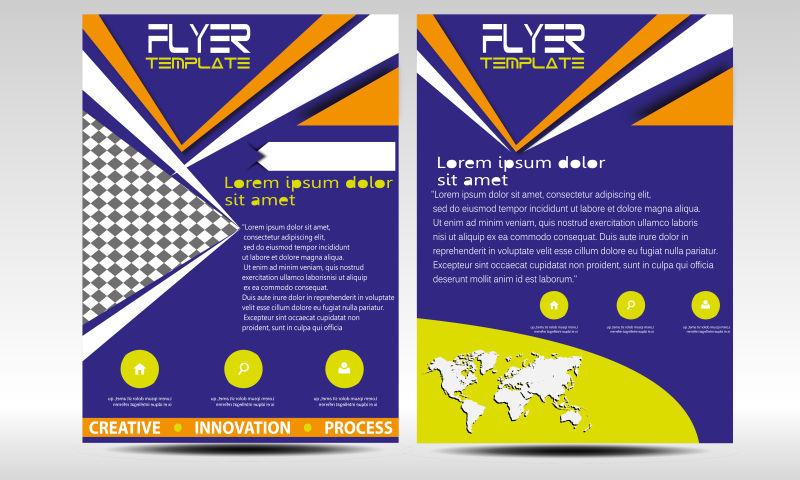 矢量抽象商业宣传单设计