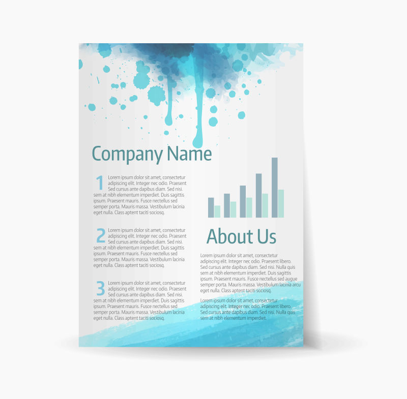 矢量飞溅的传单设计