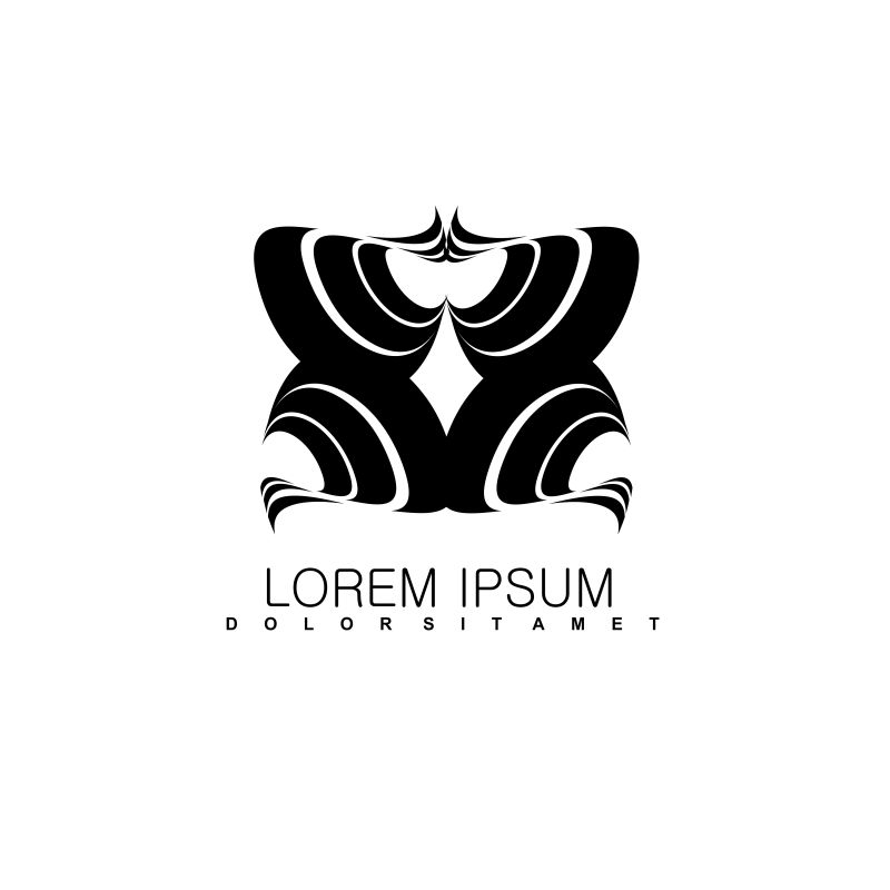 矢量黑色无限漩涡