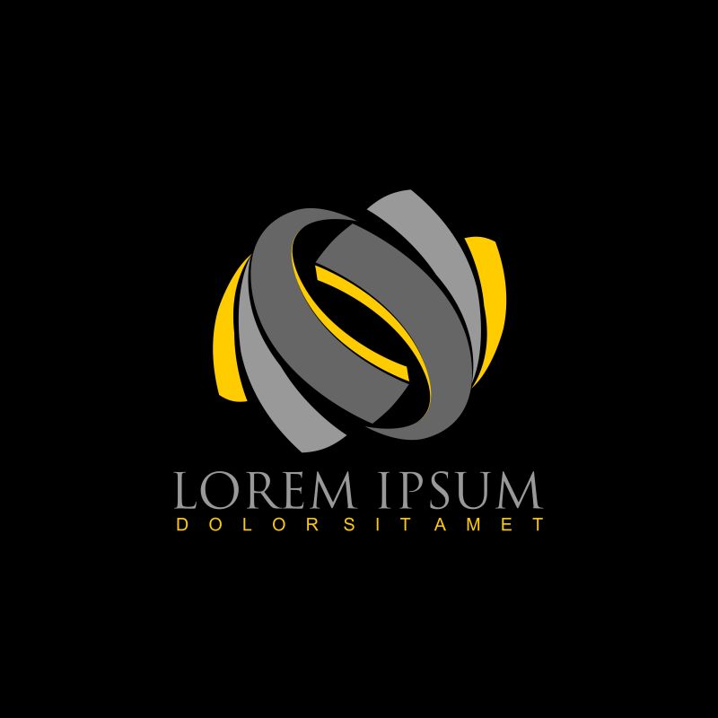 创意矢量现代旋转型标志设计