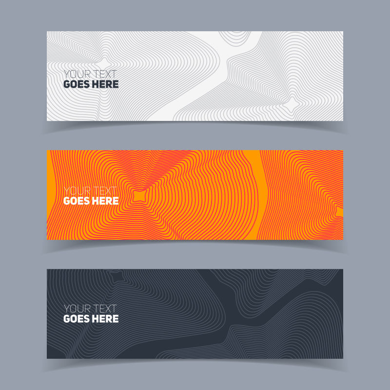 流体线抽象矢量横幅
