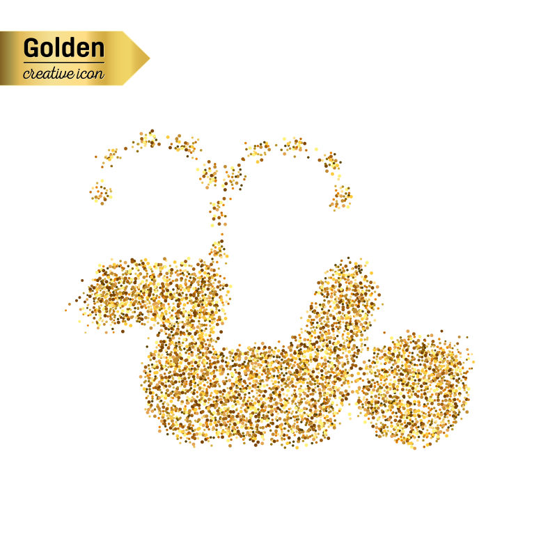 矢量金色闪光图标