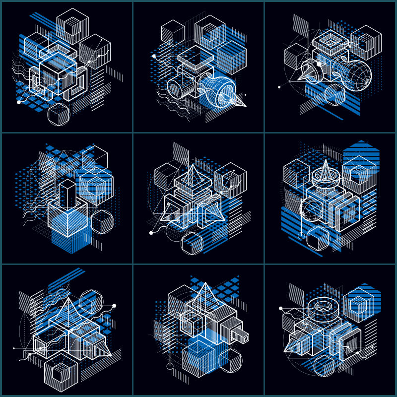 等距线性抽象向量矢量背景